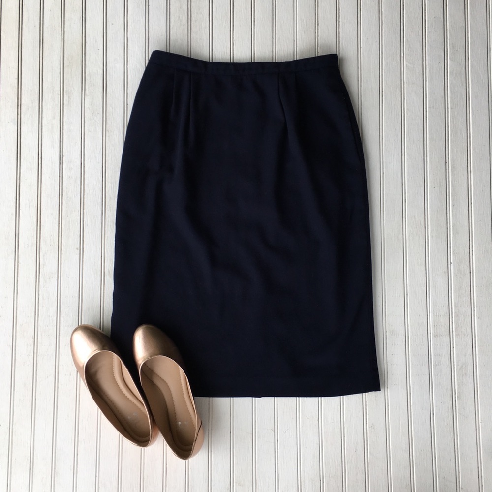 Dress Barn Navy Blue Pencil Skirt